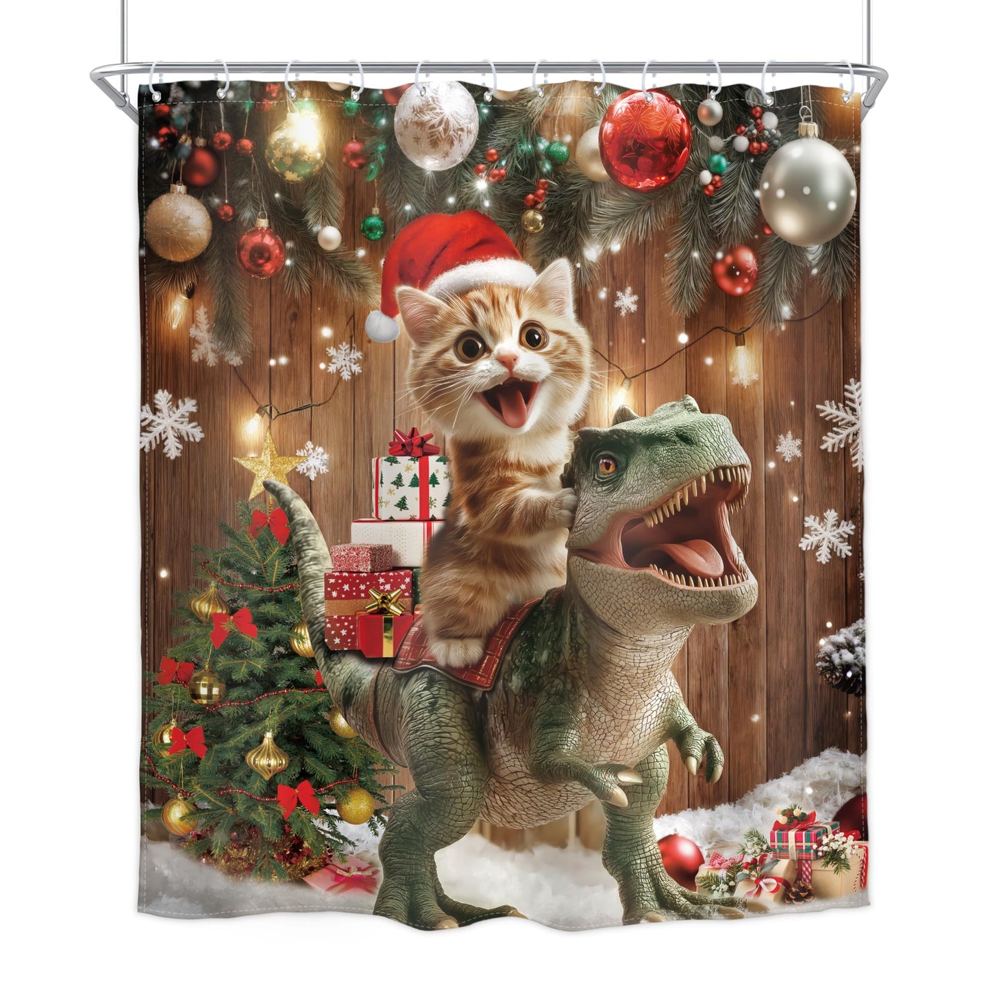 Homewelle Funny Dog Corgi Ocean Shower Curtain Riding Shark 72Wx72H Inch Sea Waves Seagull Fish Cool Animal Surfing Blue Cute Kids Waterproof Polyester Fabric Bathroom Bathtub