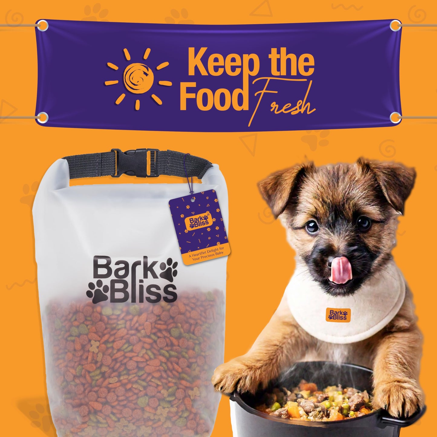 80 Cups Dog Food Travel Bag, Large Portable Container, Leak Proof, Water Resistant, Hook & Loop, Collapsible, Flat Base, hold 22lbs of Kibble, Camping/Travel (Large 80 Cups)