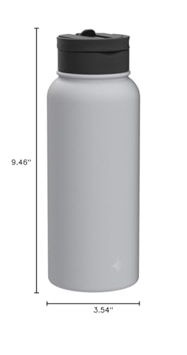 JoyJolt Stainless Steel 22 oz Star Wars Water Bottle with Straw Lid, BPA-Free Sports and Travel Vacuum Insulated Water Bottle, Destination Collection Death Star Bottle, Star Wars Gifts