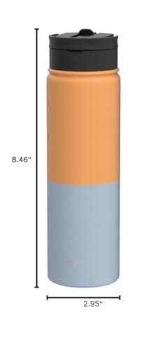 JoyJolt Stainless Steel 22 oz Star Wars Water Bottle with Straw Lid, BPA-Free Sports and Travel Vacuum Insulated Water Bottle, Destination Collection Death Star Bottle, Star Wars Gifts