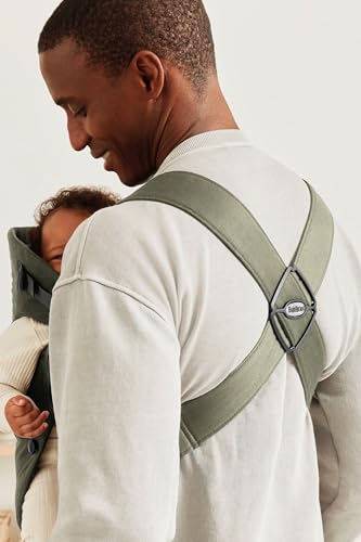 BabyBjörn Baby Carrier Mini, 3D Jersey, Light Beige | Newborn Carrier (7-25 lbs), Ergonomic, Easy-to-Use