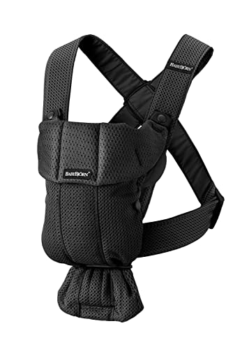 BabyBjörn Baby Carrier Mini, 3D Jersey, Light Beige | Newborn Carrier (7-25 lbs), Ergonomic, Easy-to-Use