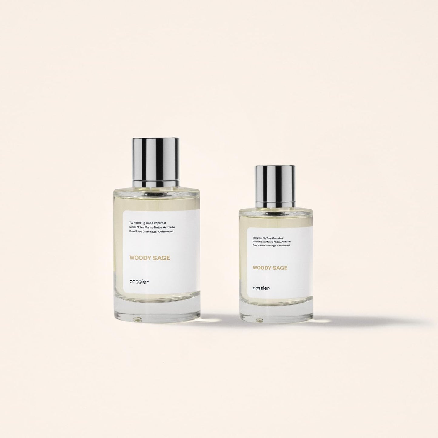 Dossier - Woody Sage - Eau de Parfum - Inspired by J.Malone's Wood Sage & Sea Salt - Perfume Luxury - Pure Infused - Paraben Free - Vegan - For Women Men Unisex - Fragrance 1,70z (Spray 50ml)