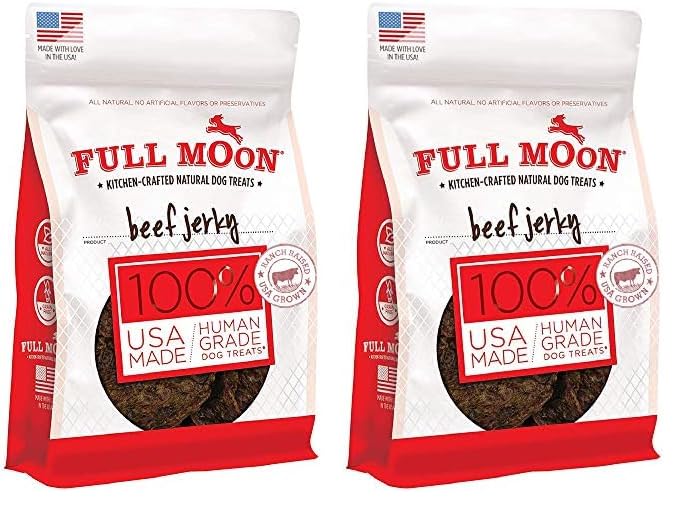 Full Moon Chicken Jerky Healthy All Natural Dog Treats Human Grade Made in USA Grain Free 12 oz