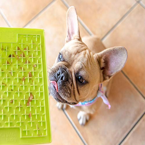 LickiMat Classic Soother Slow Feeder for Dogs Lick Mat Boredom Anxiety Reducer Perfect for Food Treats Yogurt Liquid Food Peanut Butter Fun Alternative to a Slow Feed Dog Bowl, Turquoise