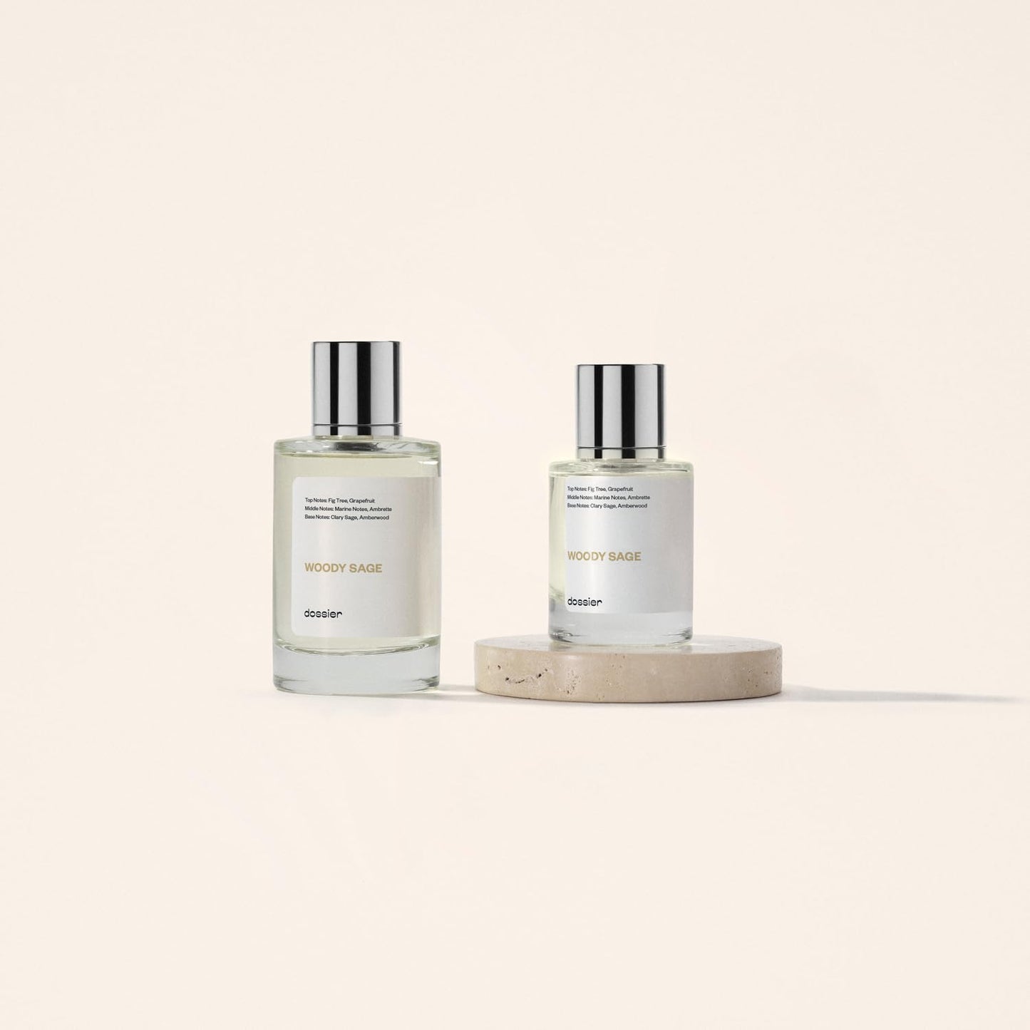 Dossier - Woody Sage - Eau de Parfum - Inspired by J.Malone's Wood Sage & Sea Salt - Perfume Luxury - Pure Infused - Paraben Free - Vegan - For Women Men Unisex - Fragrance 1,70z (Spray 50ml)