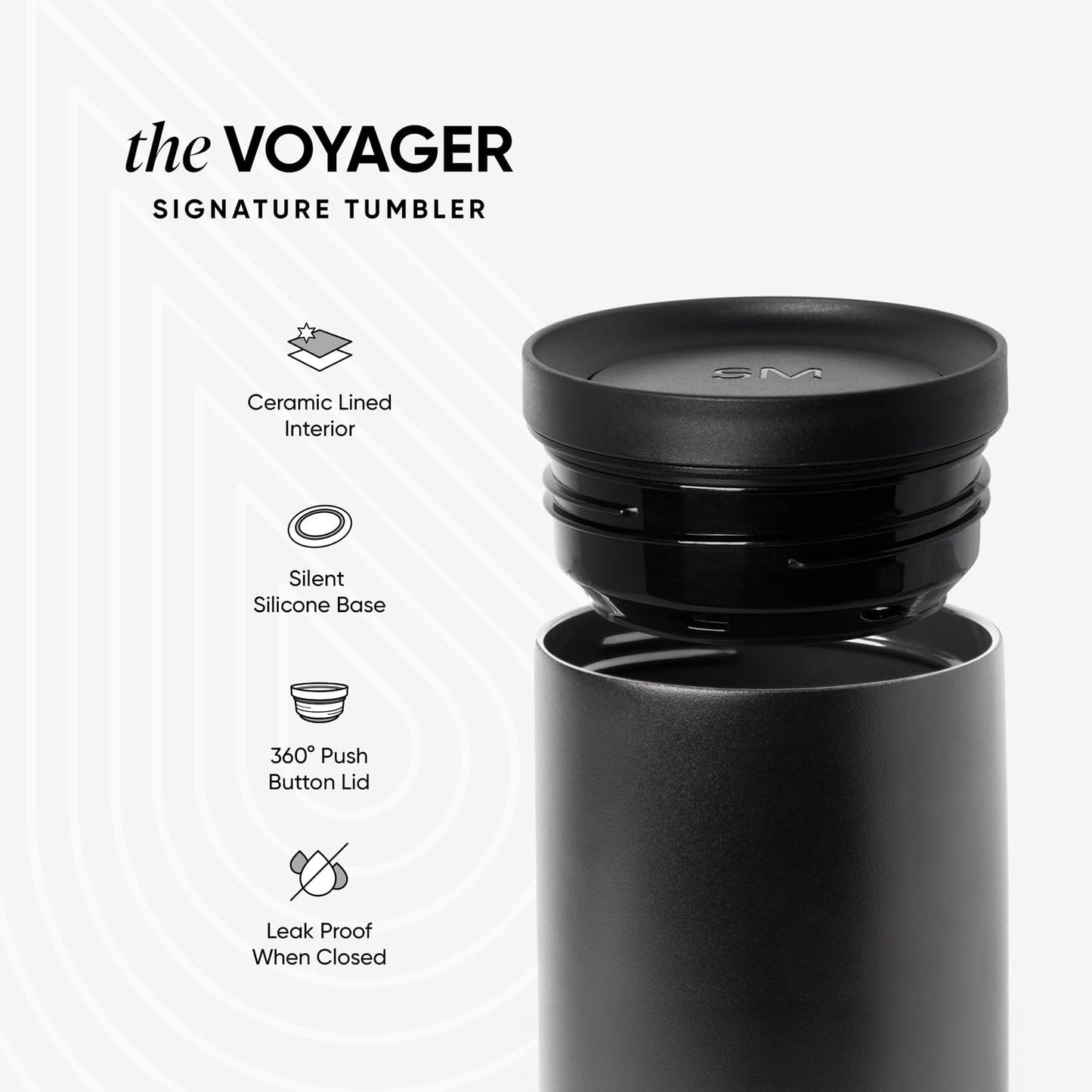 Simple Modern Wicked Signature Voyager | 16oz Travel Coffee Mug Tumbler with 360° Lid | Gifts for Women Men | Ceramic-Lined Insulated Stainless Steel Cold Brew Iced Coffee Cup | Elphaba Florals