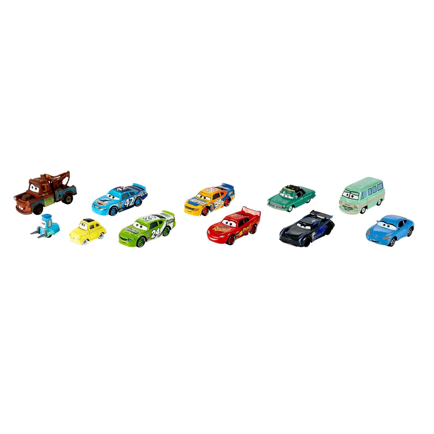 Mattel Disney and Pixar Cars Toys, Radiator Springs 3-Pack of Die-cast Toy Cars & Trucks with Lightning McQueen, Mater & Sheriff