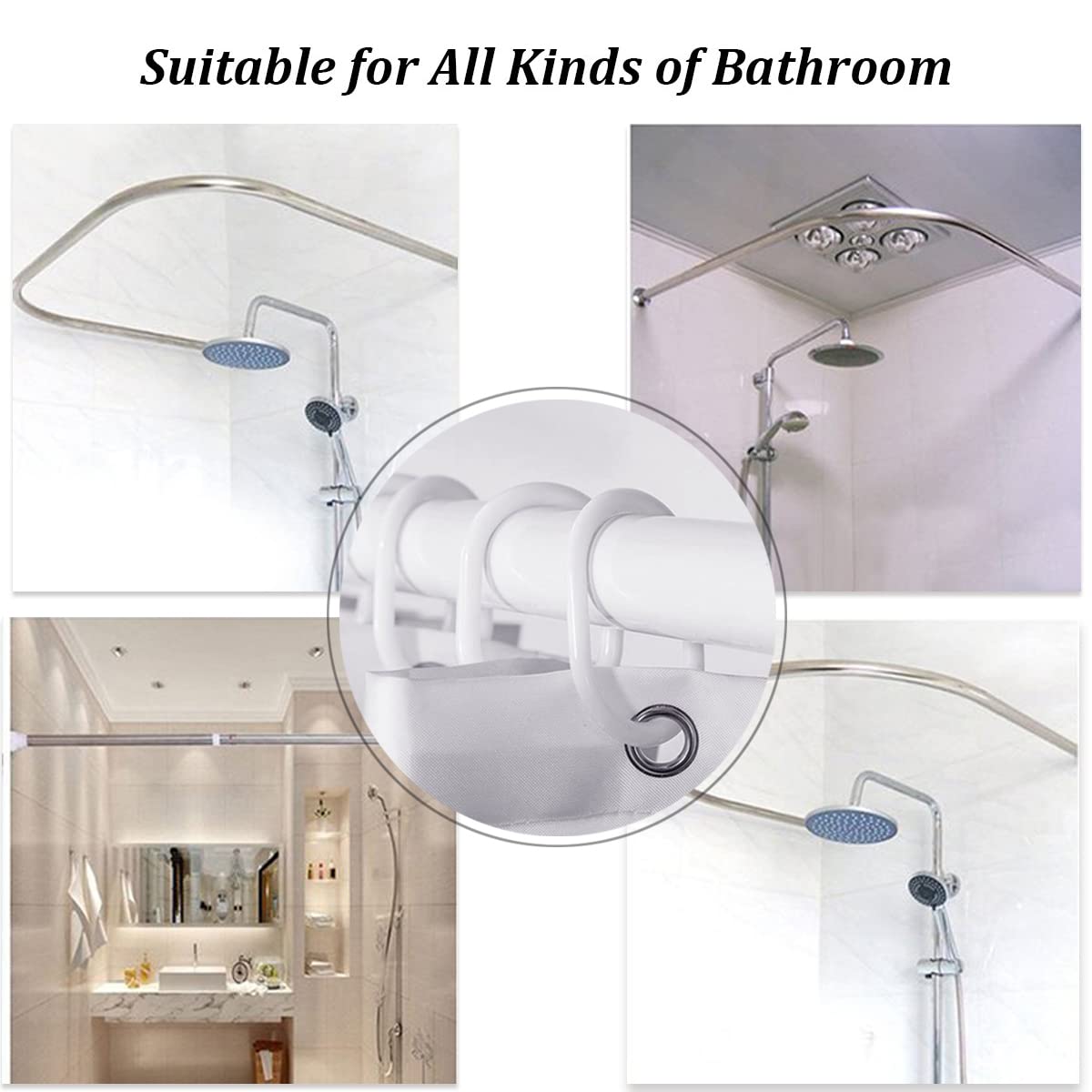 Homewelle Funny Dog Corgi Ocean Shower Curtain Riding Shark 72Wx72H Inch Sea Waves Seagull Fish Cool Animal Surfing Blue Cute Kids Waterproof Polyester Fabric Bathroom Bathtub