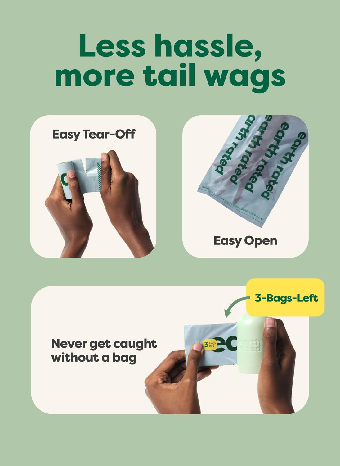 Earth Rated Poop Bags for Dogs, Guaranteed Leak Proof and Extra Thick Waste Bag Refill Rolls, Lavender Scented, 270 Bags