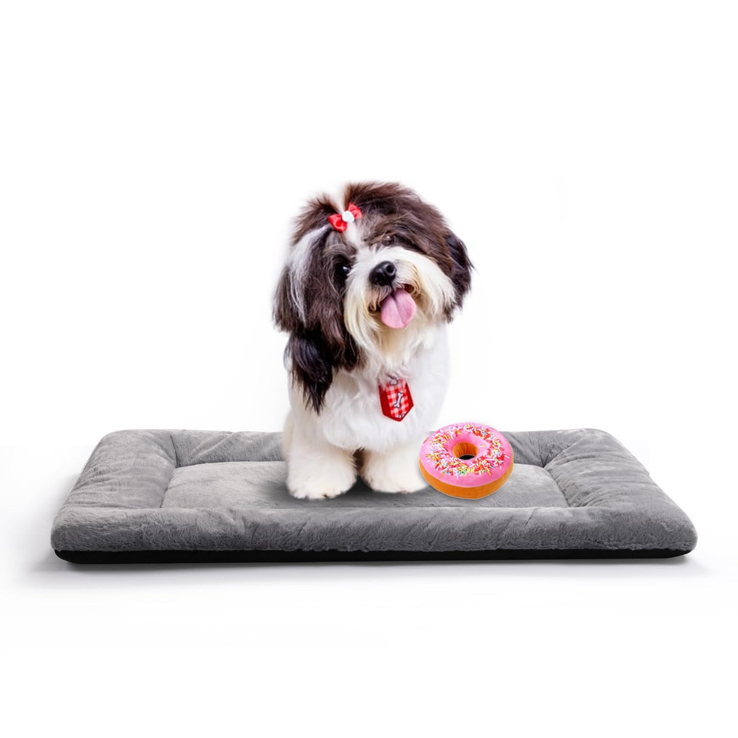 Dog Beds Crate Pad for Medium/Large Dogs Fit Metal,Ultra Soft, Washable & Anti-Slip Kennel Pad for Dogs Cozy Sleeping Mat,Gray 36inch