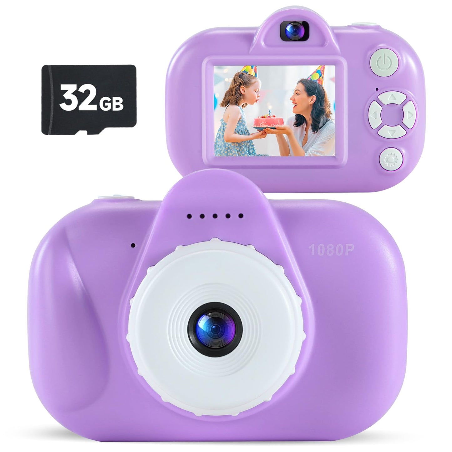 Kids Camera for Girls Toys for Ages 5-7, 1080P Toddler Camera, Kids Digital Camera with Dual Lens, 3 4 5 Year Old Girl Birthday Gifts
