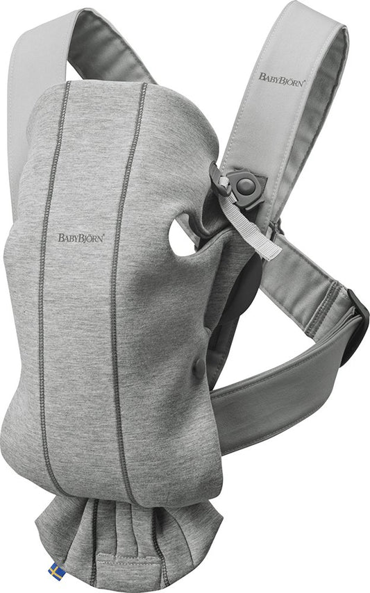 BabyBjörn Baby Carrier Mini, 3D Jersey, Light Beige | Newborn Carrier (7-25 lbs), Ergonomic, Easy-to-Use