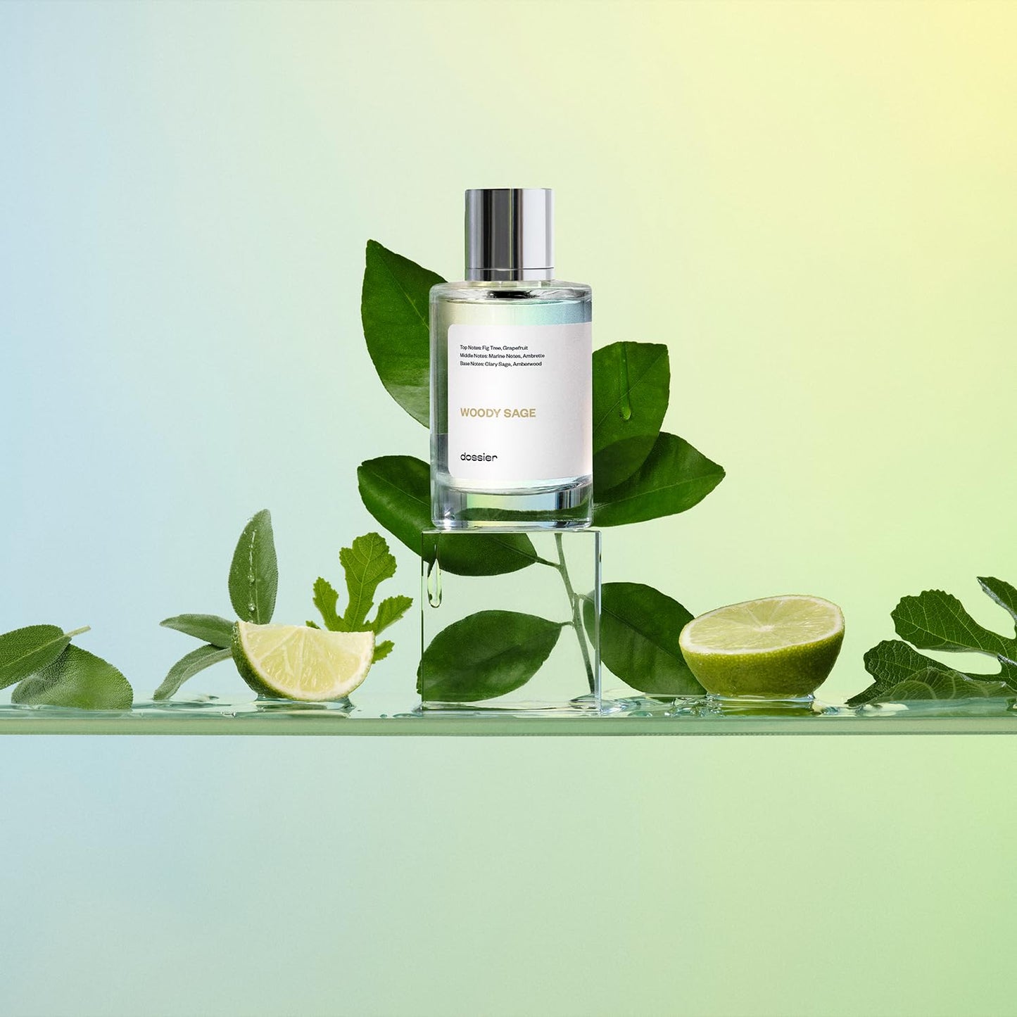 Dossier - Woody Sage - Eau de Parfum - Inspired by J.Malone's Wood Sage & Sea Salt - Perfume Luxury - Pure Infused - Paraben Free - Vegan - For Women Men Unisex - Fragrance 1,70z (Spray 50ml)