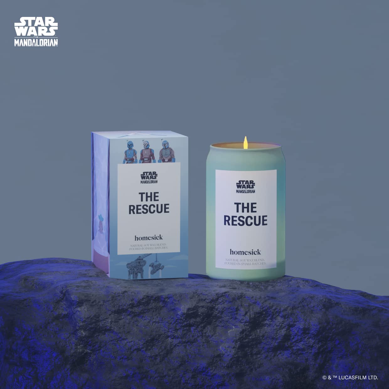 Homesick Premium Scented Candle, Star Wars Endor - Scents of Wild Fern, Basil, Ganga Sap, 13.75 oz, Gifts, Soy Blend Candle Home Decor