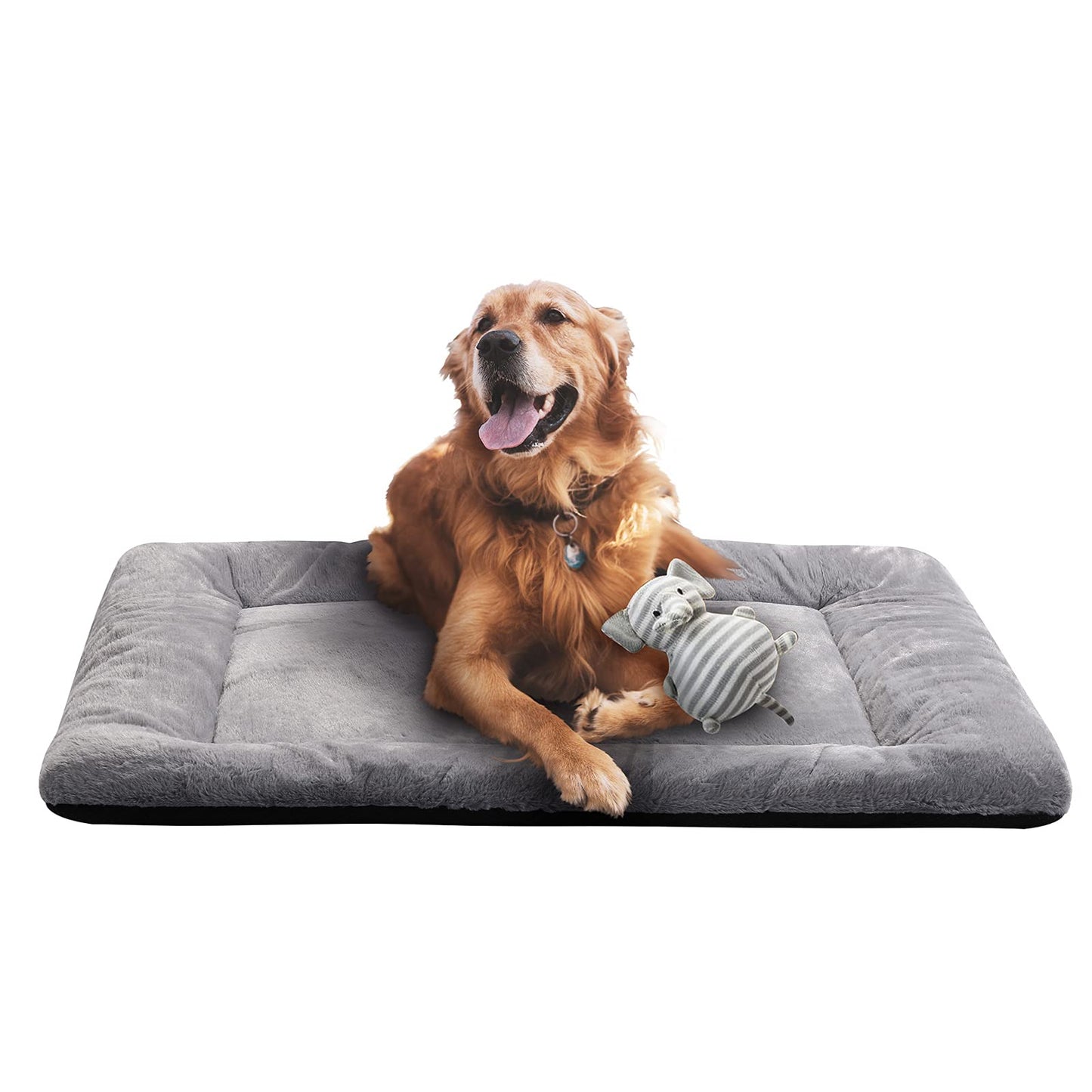 Dog Beds Crate Pad for Medium/Large Dogs Fit Metal,Ultra Soft, Washable & Anti-Slip Kennel Pad for Dogs Cozy Sleeping Mat,Gray 36inch