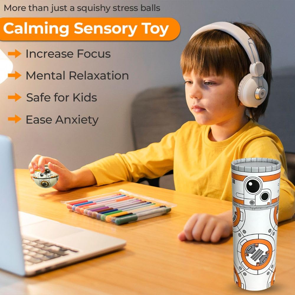 StarWar Stress Balls Set - Pop Fidget Toy for Kids and Adults, Relief Fidget, Anti Squeeze Use Play/Decor/Help Relieve Stress/Improve Concentation Focus