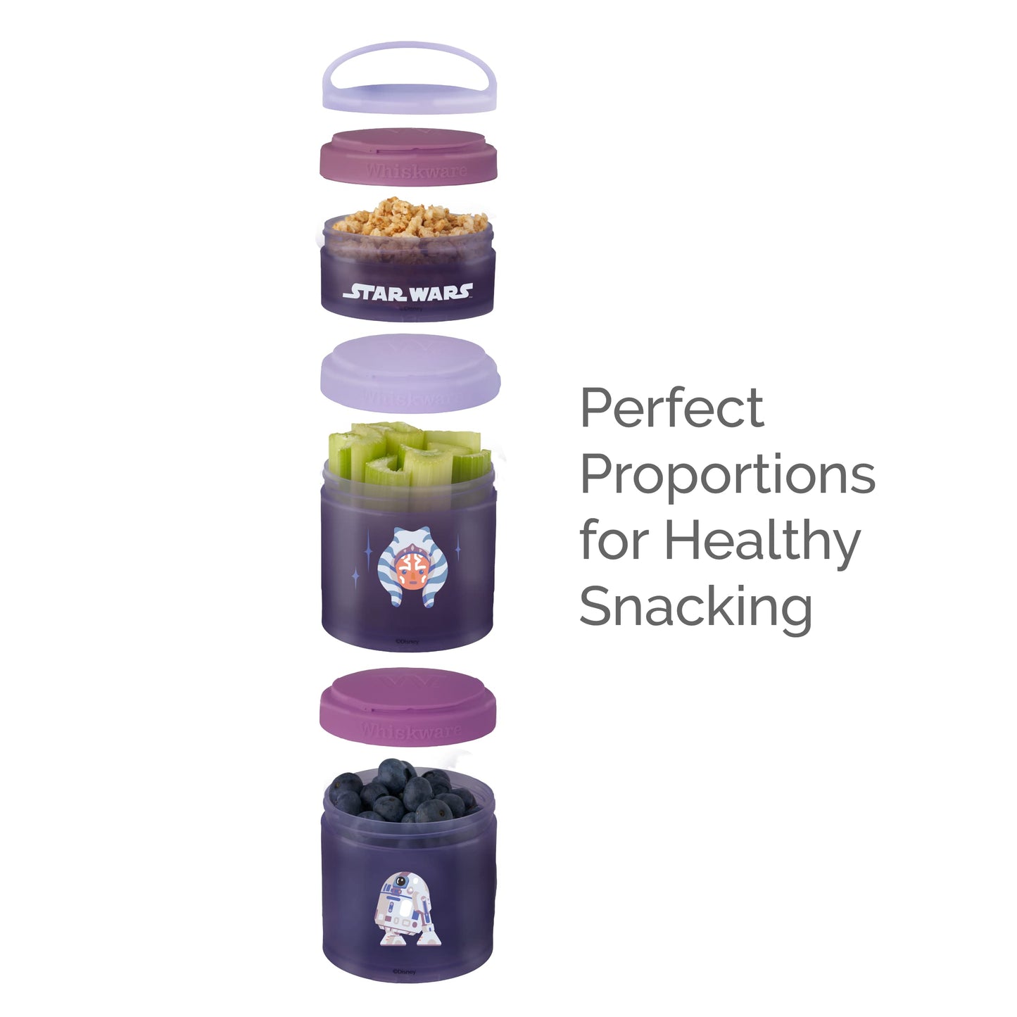 Whiskware Star Wars Stackable Snack Pack, Darth Vader & Storm Trooper