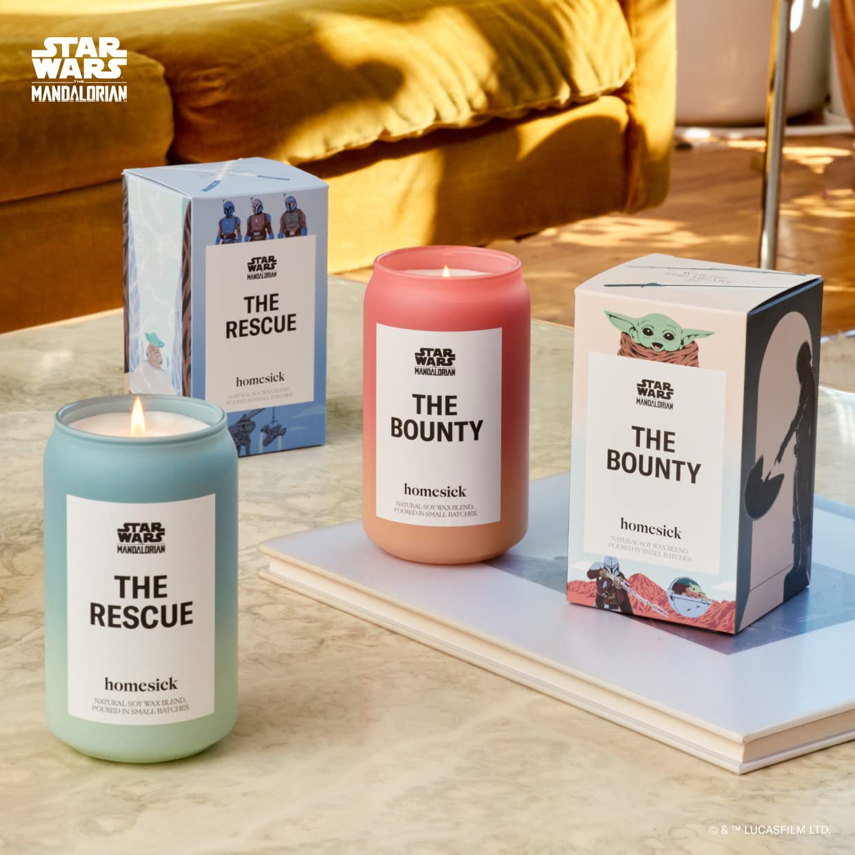 Homesick Premium Scented Candle, Star Wars Endor - Scents of Wild Fern, Basil, Ganga Sap, 13.75 oz, Gifts, Soy Blend Candle Home Decor