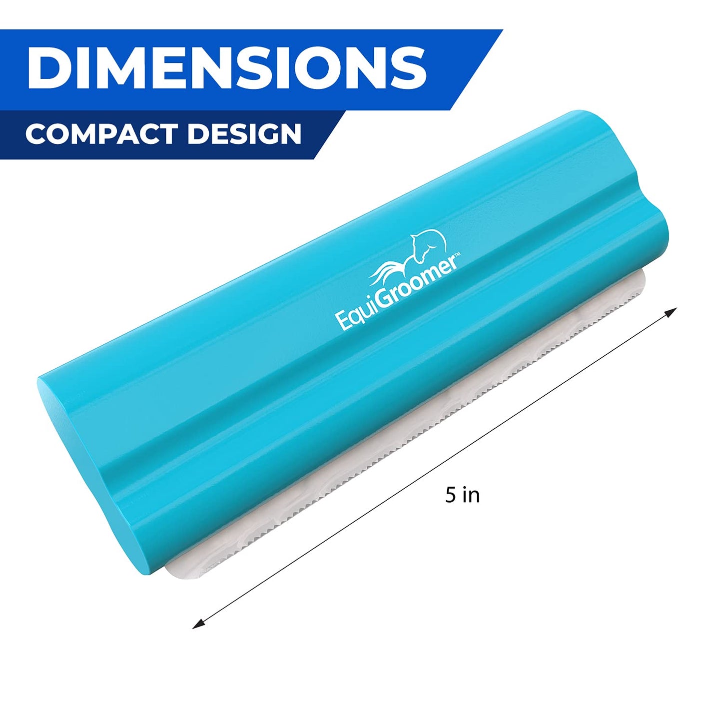 EasyGroomer Deshedding Brush for Dogs Cats Blue Undercoat Tool for Large and Small Pets Comb Removes Loose Dirt, Hair and Fur