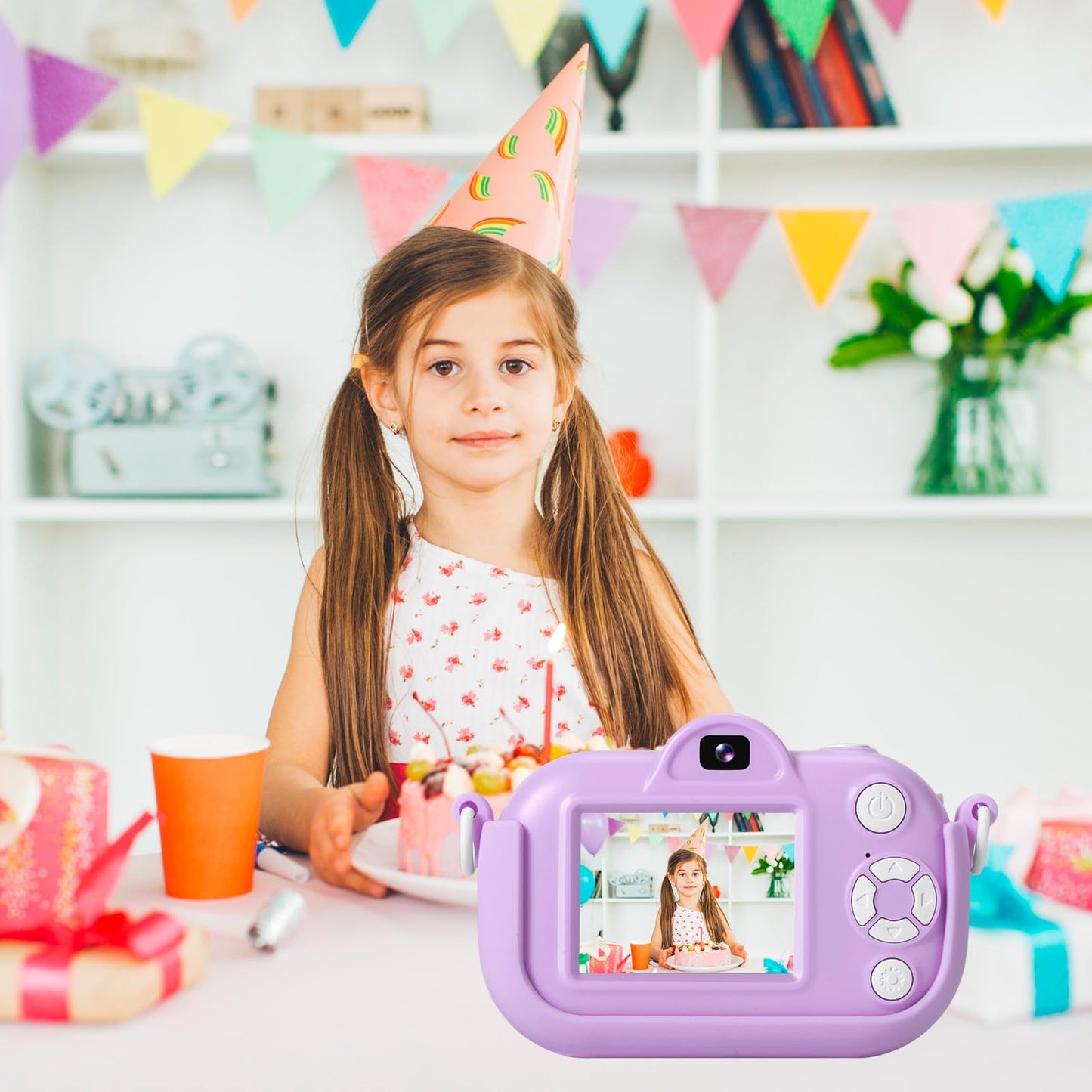 Kids Camera for Girls Toys for Ages 5-7, 1080P Toddler Camera, Kids Digital Camera with Dual Lens, 3 4 5 Year Old Girl Birthday Gifts