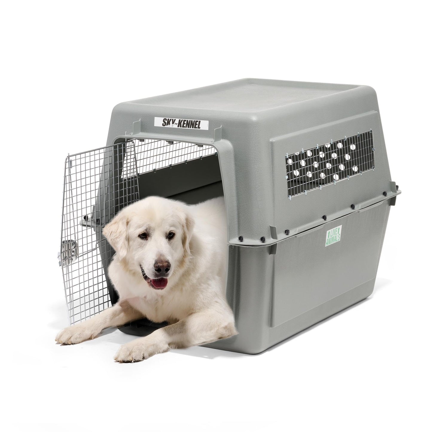 Petmate Sky Kennel - For Air and Travel, Airline Compliant Dog Crate for Pets up 15-30 lbs, Heavy Duty Dog Kennel, Made in the USA- 28 Inches