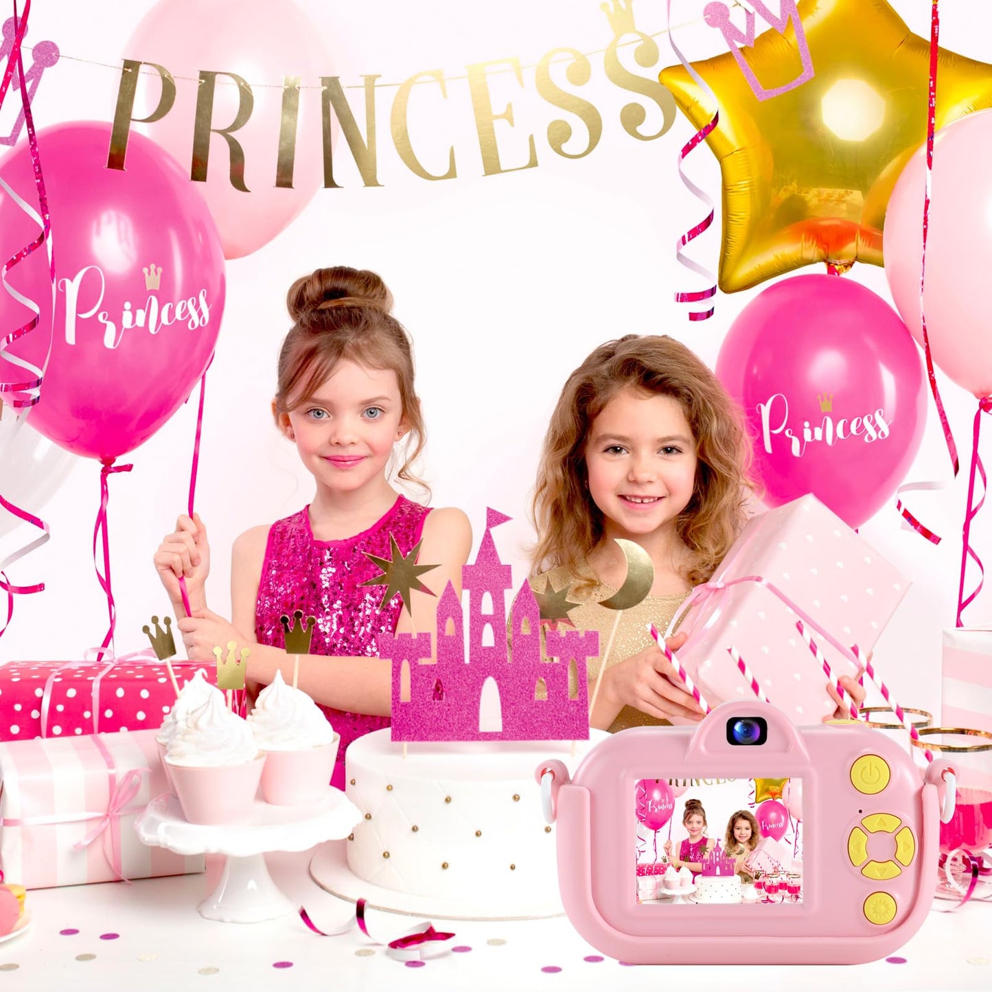 Kids Camera for Girls Toys for Ages 5-7, 1080P Toddler Camera, Kids Digital Camera with Dual Lens, 3 4 5 Year Old Girl Birthday Gifts