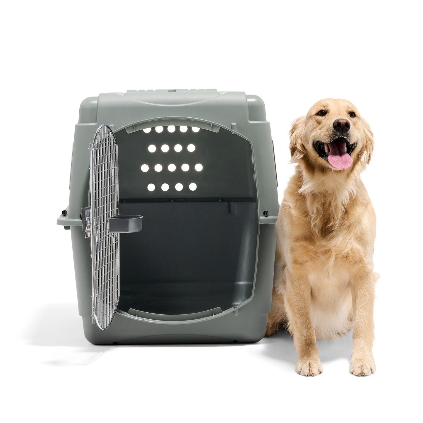 Petmate Sky Kennel - For Air and Travel, Airline Compliant Dog Crate for Pets up 15-30 lbs, Heavy Duty Dog Kennel, Made in the USA- 28 Inches