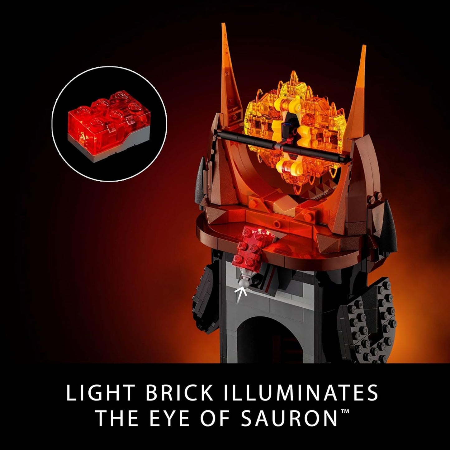 LEGO Icons Lord of The Rings Barad-dûr Building Set for Adults - Lord of The Rings Collectible for Fans - Includes 6 Minifigures - Gift for Men and Women - 10333