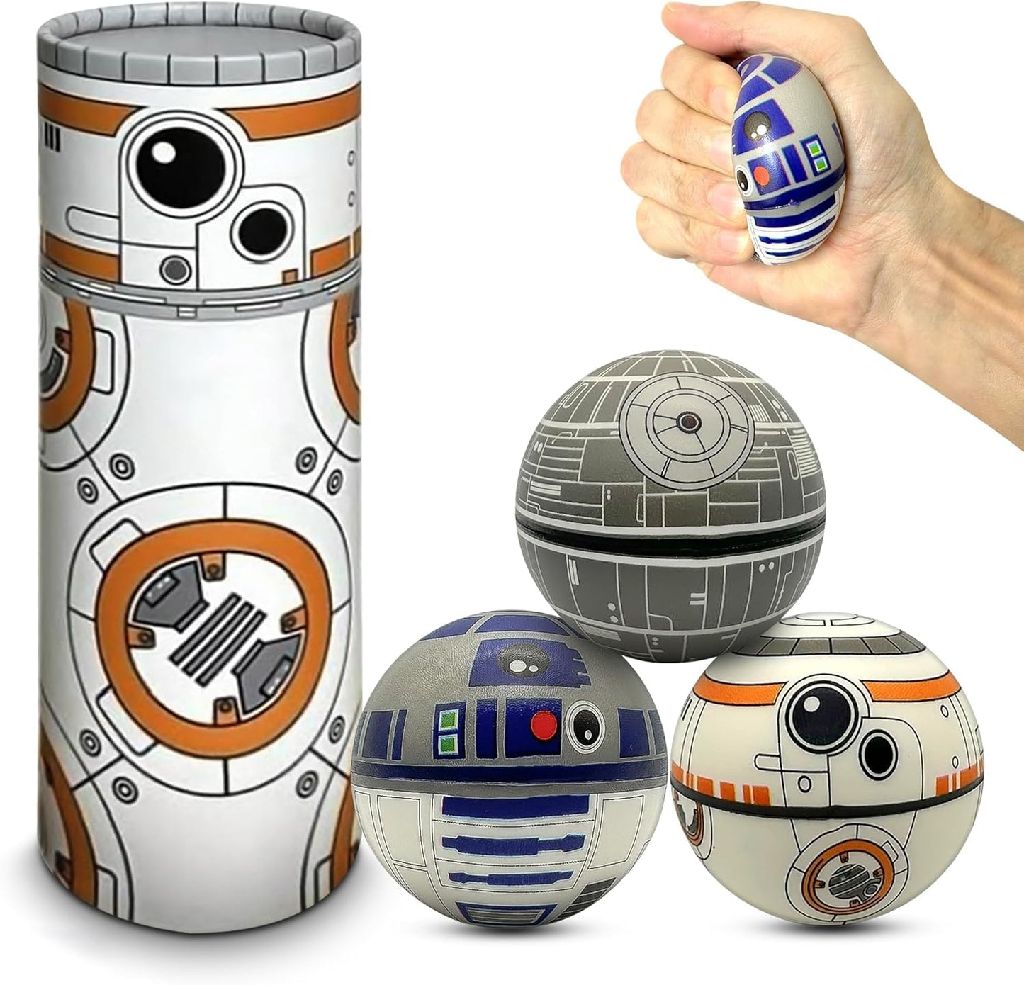 StarWar Stress Balls Set - Pop Fidget Toy for Kids and Adults, Relief Fidget, Anti Squeeze Use Play/Decor/Help Relieve Stress/Improve Concentation Focus