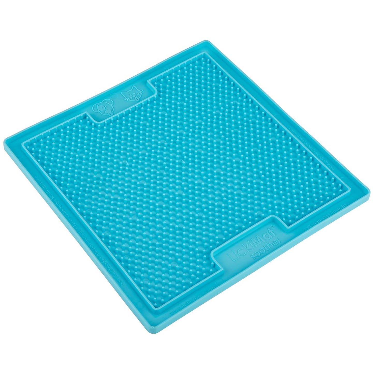 LickiMat Classic Soother Slow Feeder for Dogs Lick Mat Boredom Anxiety Reducer Perfect for Food Treats Yogurt Liquid Food Peanut Butter Fun Alternative to a Slow Feed Dog Bowl, Turquoise