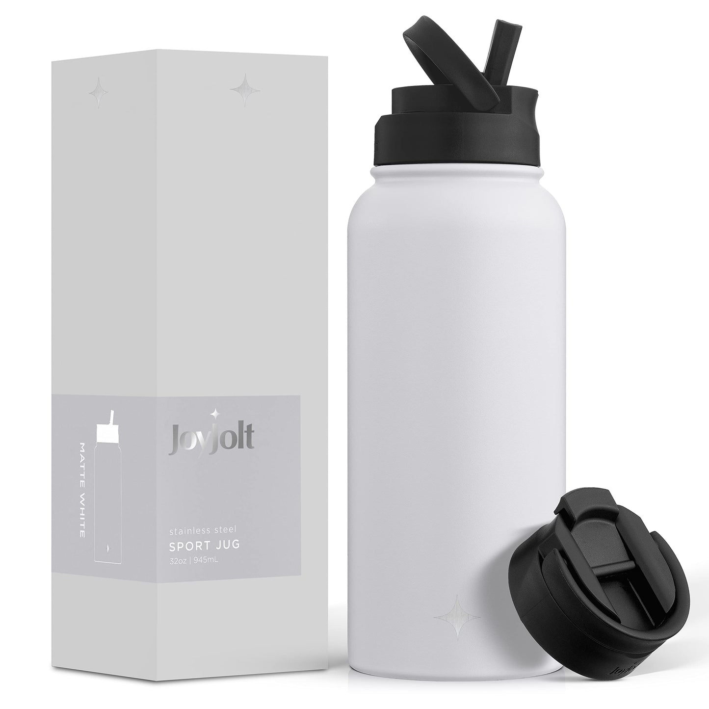 JoyJolt Stainless Steel 22 oz Star Wars Water Bottle with Straw Lid, BPA-Free Sports and Travel Vacuum Insulated Water Bottle, Destination Collection Death Star Bottle, Star Wars Gifts