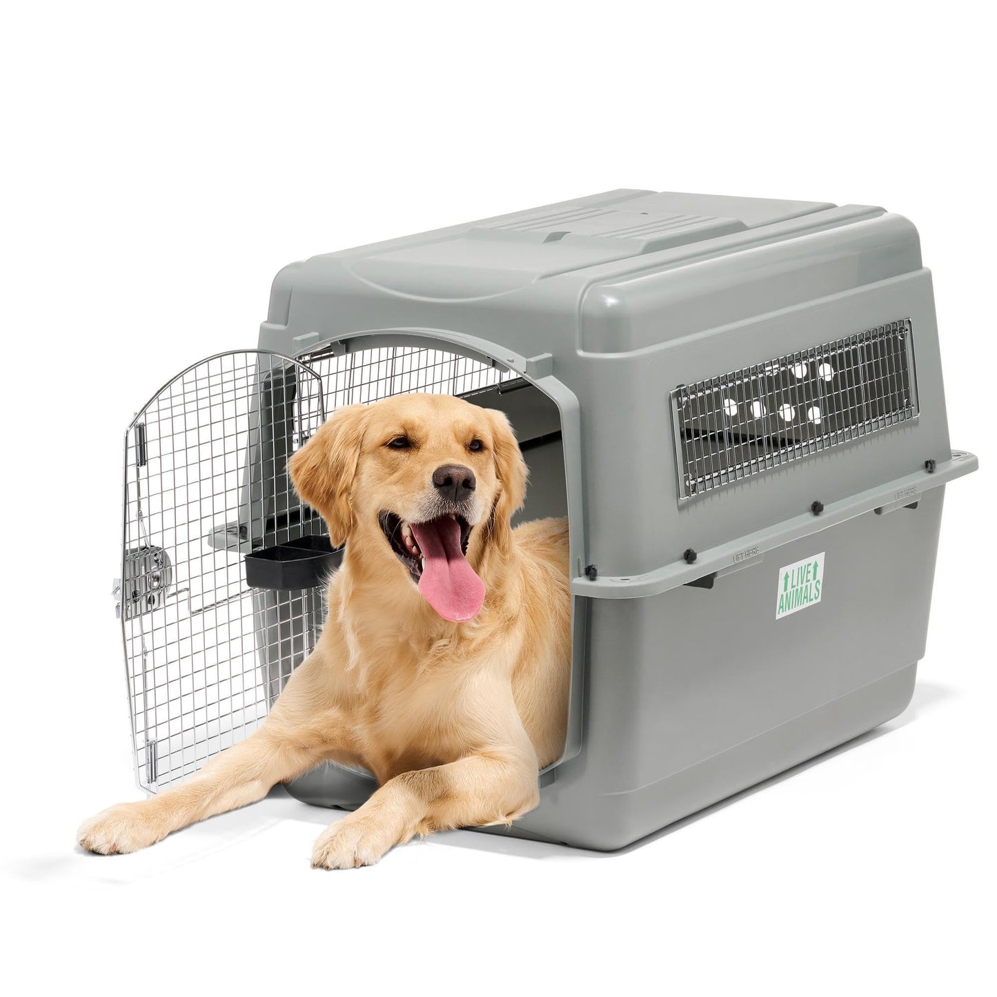 Petmate Sky Kennel - For Air and Travel, Airline Compliant Dog Crate for Pets up 15-30 lbs, Heavy Duty Dog Kennel, Made in the USA- 28 Inches