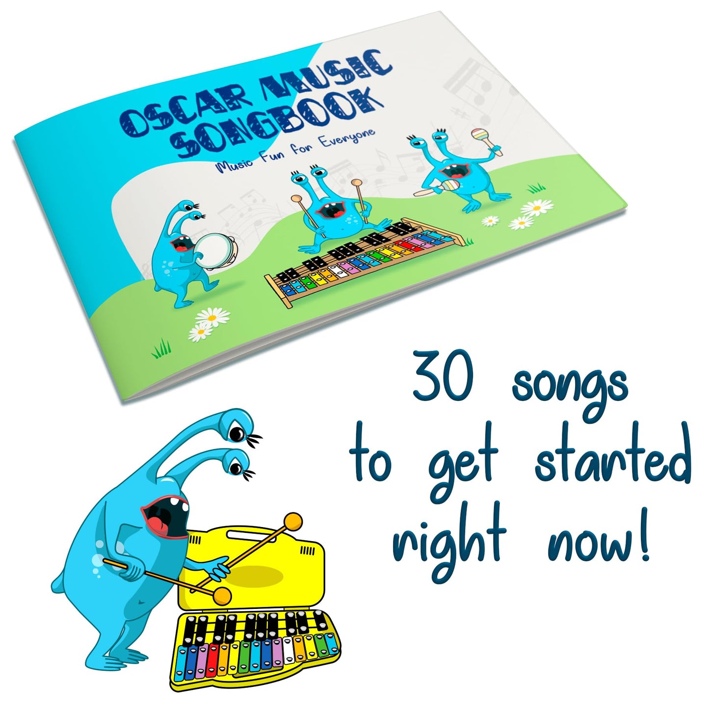 MINIARTIS Glockenspiel Xylophone | 25 Note Colorful Metal Keys Xylophone for Kids | Percussion Musical Instrument | Educational Music Toy Includes Music Songbook, Mallets and Yellow Carry Case