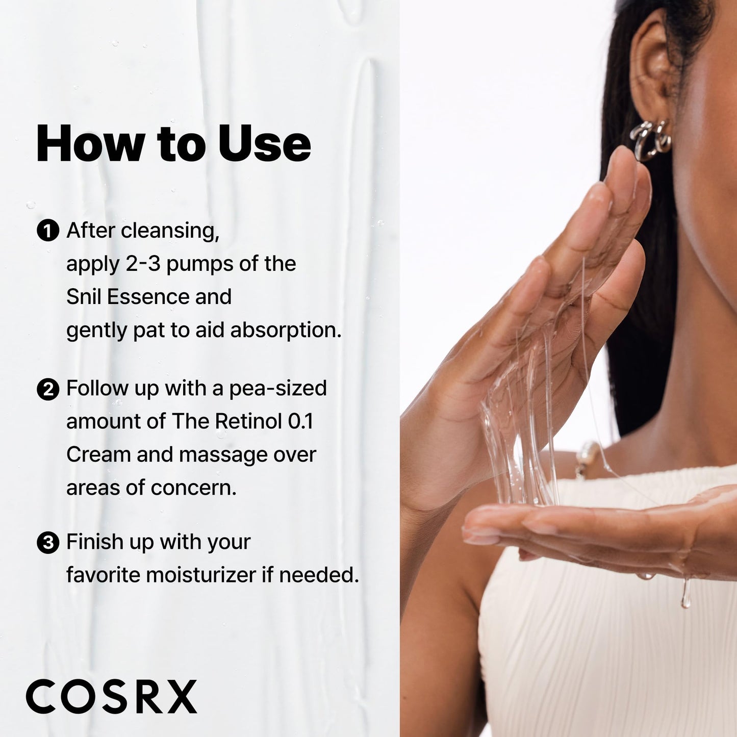 COSRX Snail 96% Mucin Power Essence 2ea & Retinol 0.1% Cream Mini Sample 1ea, Glass Skin Starter Set, Amazon Exclusive, Daily Hydrating & Firming Korean Skin Care Kit, Gift Set, Stocking Stuffers