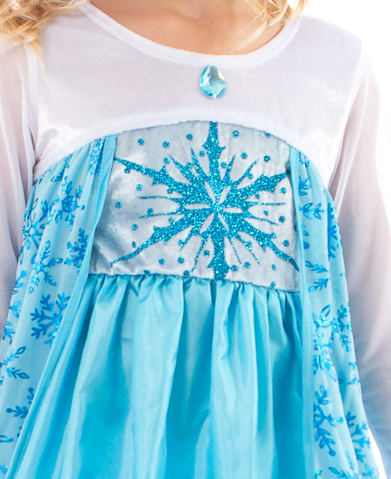 Little Adventures Ice Princess Dress up Costume - Machine Washable Girls Child Pretend Play and Party Outfit with No Glitter