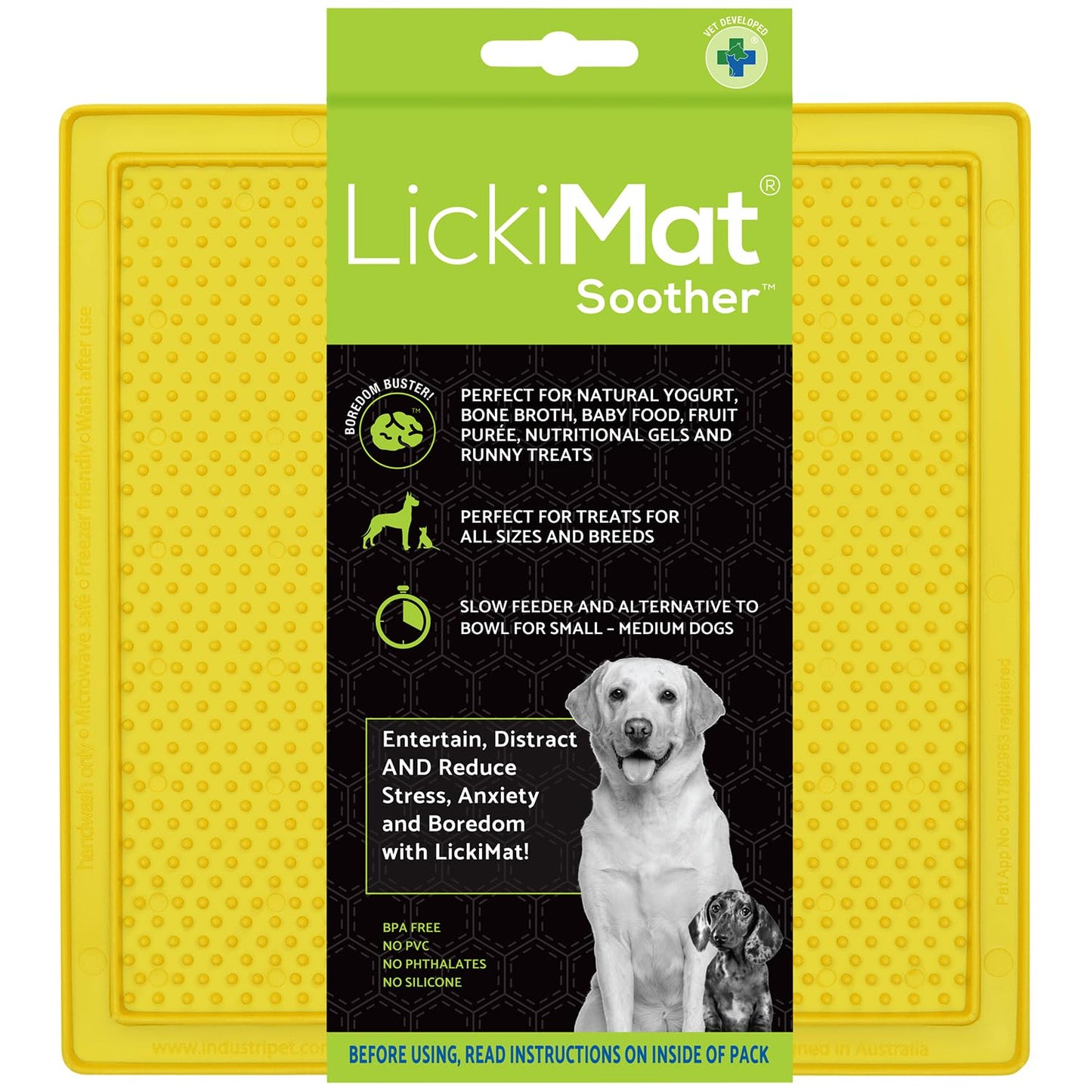 LickiMat Classic Soother Slow Feeder for Dogs Lick Mat Boredom Anxiety Reducer Perfect for Food Treats Yogurt Liquid Food Peanut Butter Fun Alternative to a Slow Feed Dog Bowl, Turquoise
