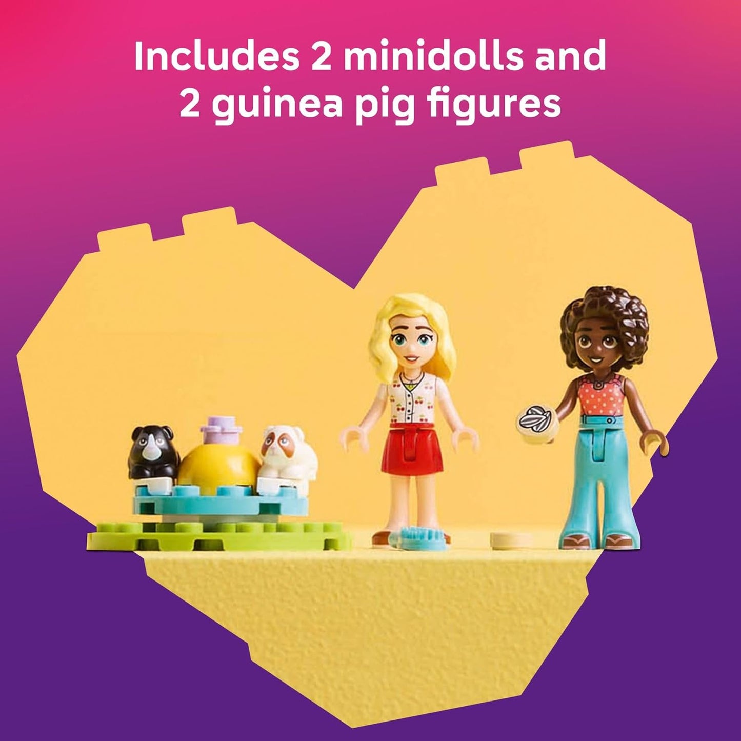 LEGO Friends Guinea Pig Playground - Building Toy Pretend Play Set for Kids, Girls and Boys, Ages 5+ - with 2 Minidolls and 2 Animal Toys - Gift Idea for Birthdays - 42640