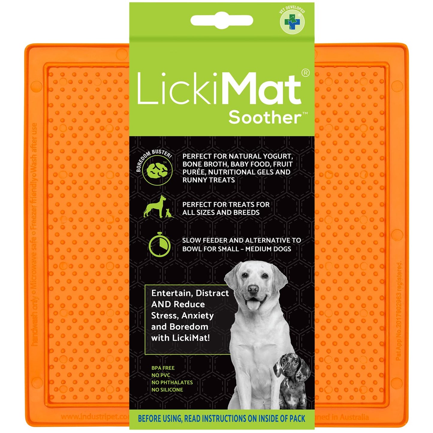 LickiMat Classic Soother Slow Feeder for Dogs Lick Mat Boredom Anxiety Reducer Perfect for Food Treats Yogurt Liquid Food Peanut Butter Fun Alternative to a Slow Feed Dog Bowl, Turquoise