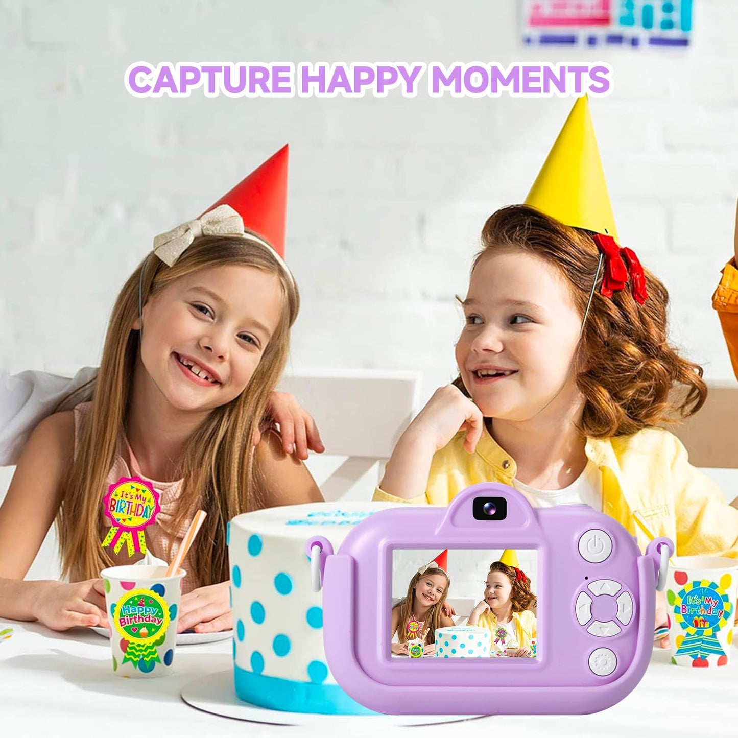Kids Camera for Girls Toys for Ages 5-7, 1080P Toddler Camera, Kids Digital Camera with Dual Lens, 3 4 5 Year Old Girl Birthday Gifts