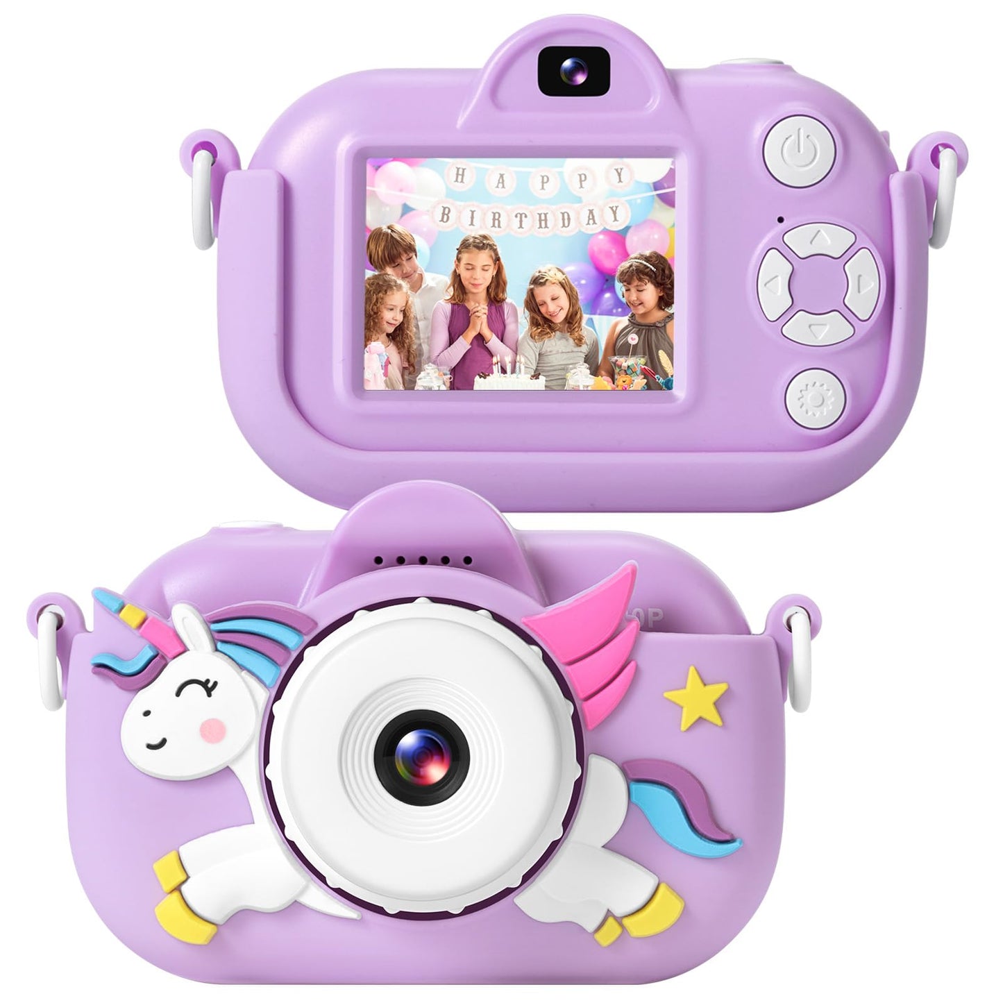 Kids Camera for Girls Toys for Ages 5-7, 1080P Toddler Camera, Kids Digital Camera with Dual Lens, 3 4 5 Year Old Girl Birthday Gifts