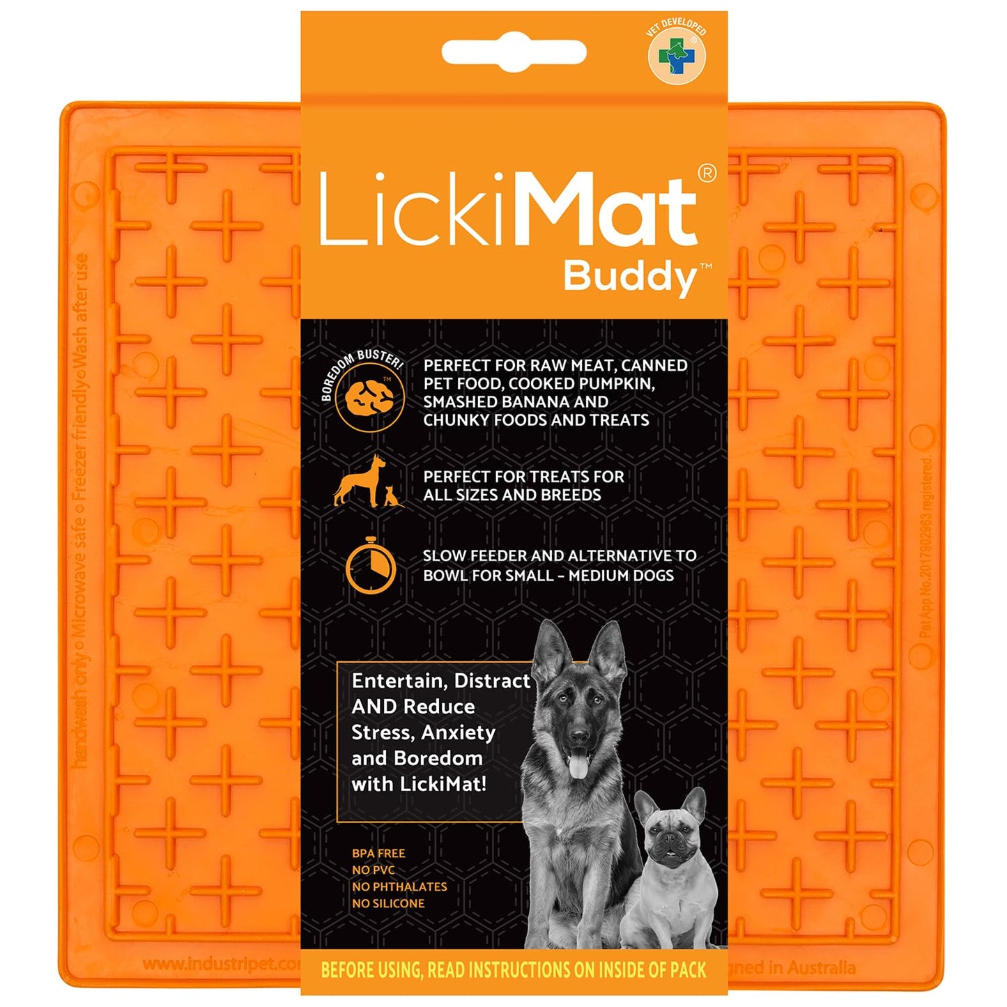 LickiMat Classic Soother Slow Feeder for Dogs Lick Mat Boredom Anxiety Reducer Perfect for Food Treats Yogurt Liquid Food Peanut Butter Fun Alternative to a Slow Feed Dog Bowl, Turquoise