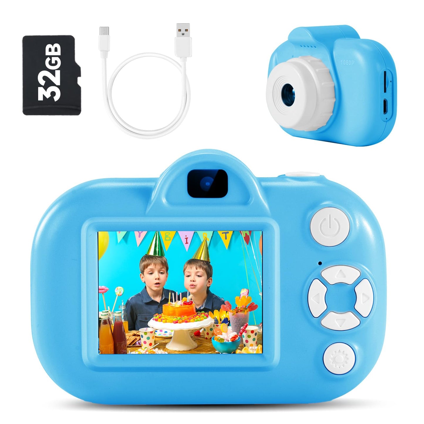 Kids Camera for Girls Toys for Ages 5-7, 1080P Toddler Camera, Kids Digital Camera with Dual Lens, 3 4 5 Year Old Girl Birthday Gifts