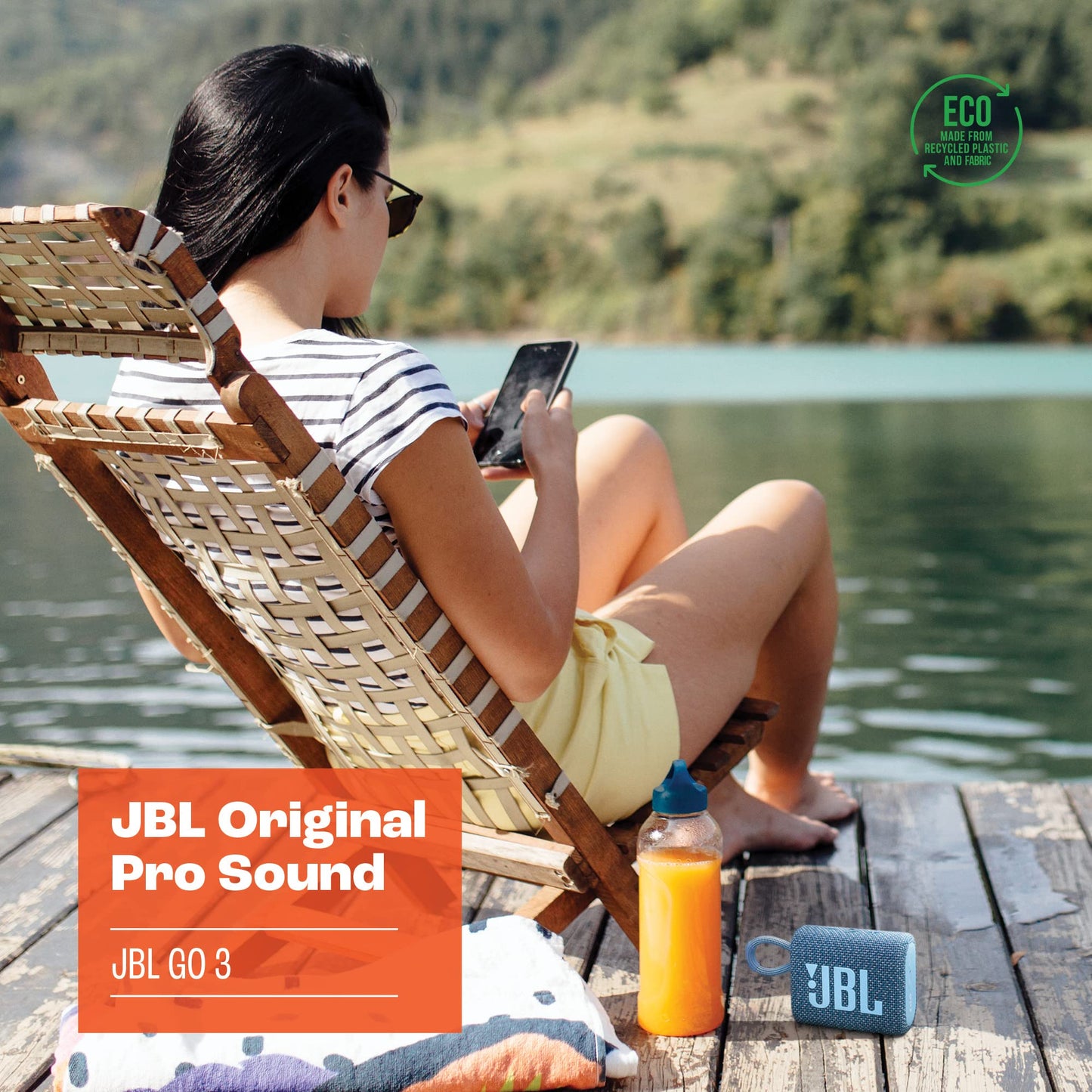 JBL Go 3 - Portable Mini Bluetooth Speaker, big audio and punchy bass, IP67 waterproof and dustproof, 5 hours of playtime, speaker for home, outdoor and travel (Pink)