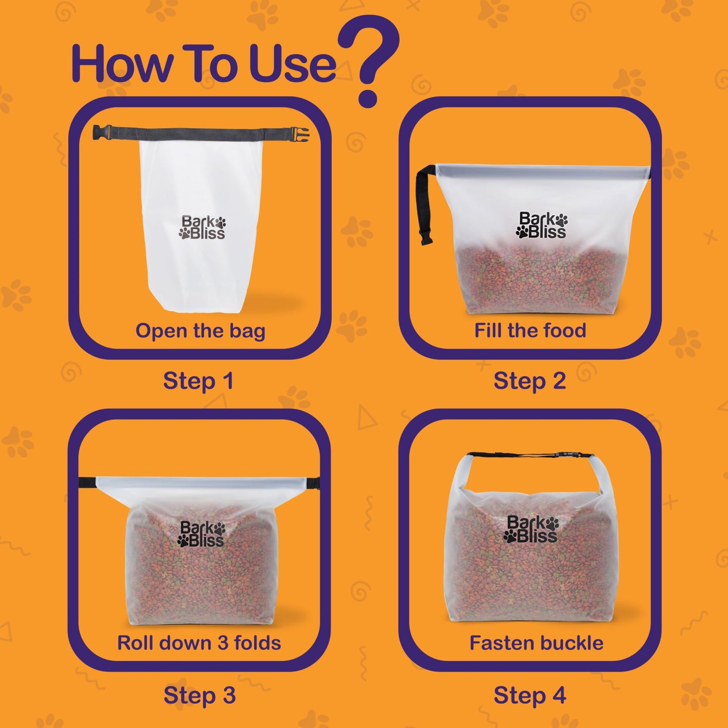 80 Cups Dog Food Travel Bag, Large Portable Container, Leak Proof, Water Resistant, Hook & Loop, Collapsible, Flat Base, hold 22lbs of Kibble, Camping/Travel (Large 80 Cups)