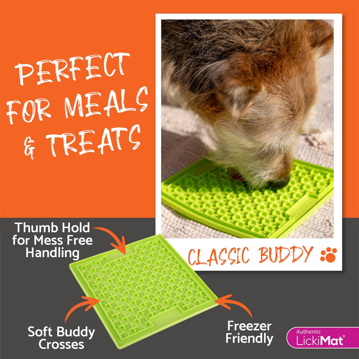 LickiMat Classic Soother Slow Feeder for Dogs Lick Mat Boredom Anxiety Reducer Perfect for Food Treats Yogurt Liquid Food Peanut Butter Fun Alternative to a Slow Feed Dog Bowl, Turquoise