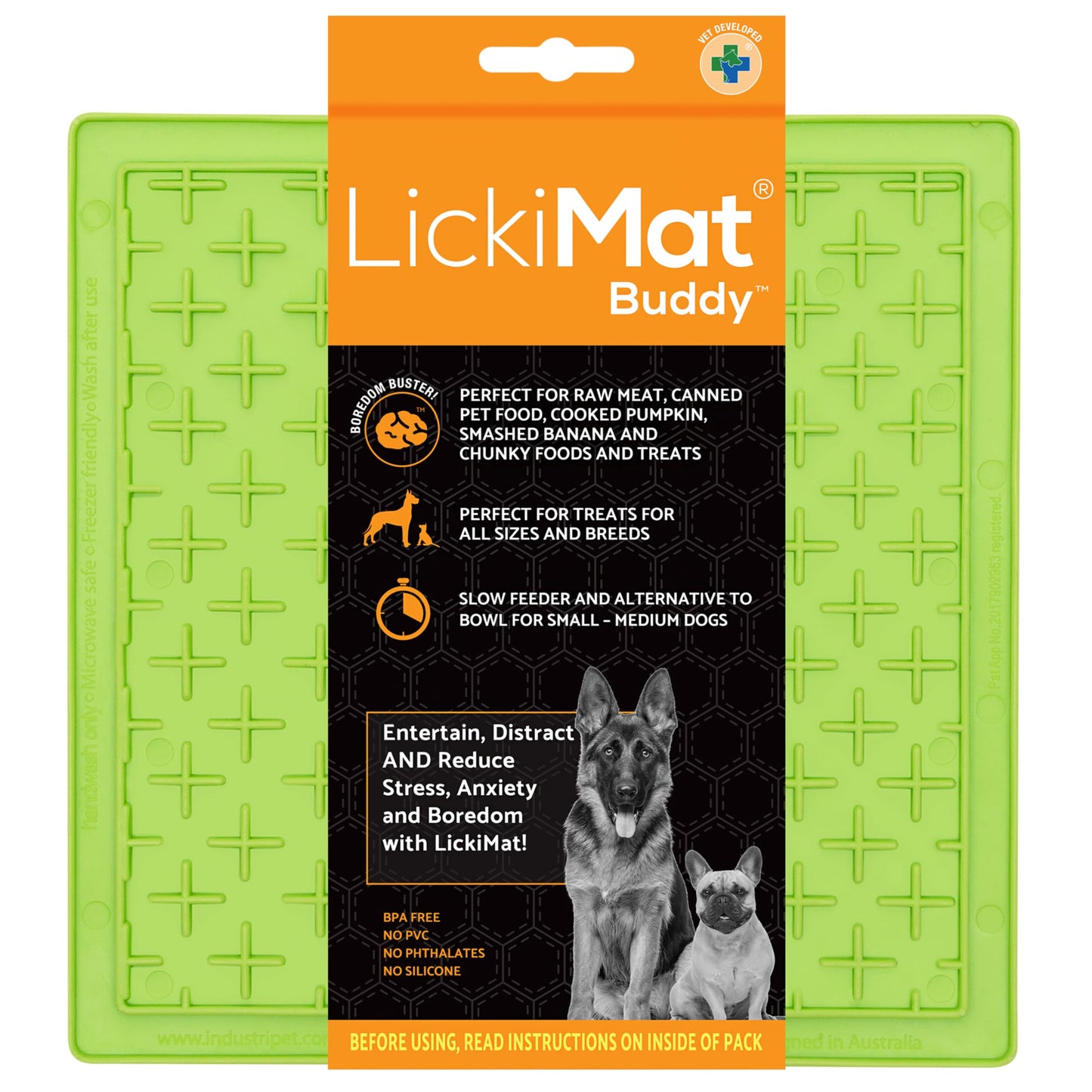 LickiMat Classic Soother Slow Feeder for Dogs Lick Mat Boredom Anxiety Reducer Perfect for Food Treats Yogurt Liquid Food Peanut Butter Fun Alternative to a Slow Feed Dog Bowl, Turquoise