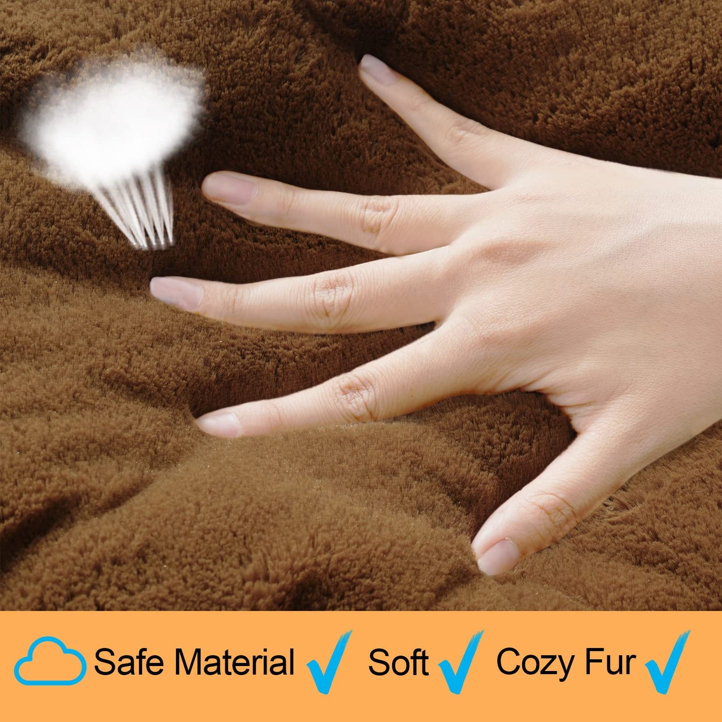 Dog Beds Crate Pad for Medium/Large Dogs Fit Metal,Ultra Soft, Washable & Anti-Slip Kennel Pad for Dogs Cozy Sleeping Mat,Gray 36inch