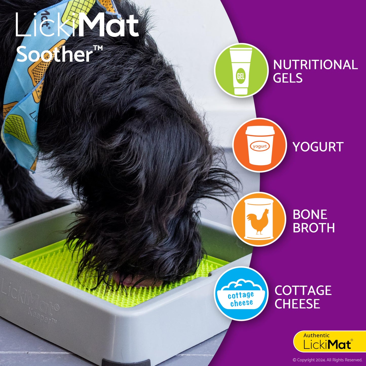 LickiMat Classic Soother Slow Feeder for Dogs Lick Mat Boredom Anxiety Reducer Perfect for Food Treats Yogurt Liquid Food Peanut Butter Fun Alternative to a Slow Feed Dog Bowl, Turquoise