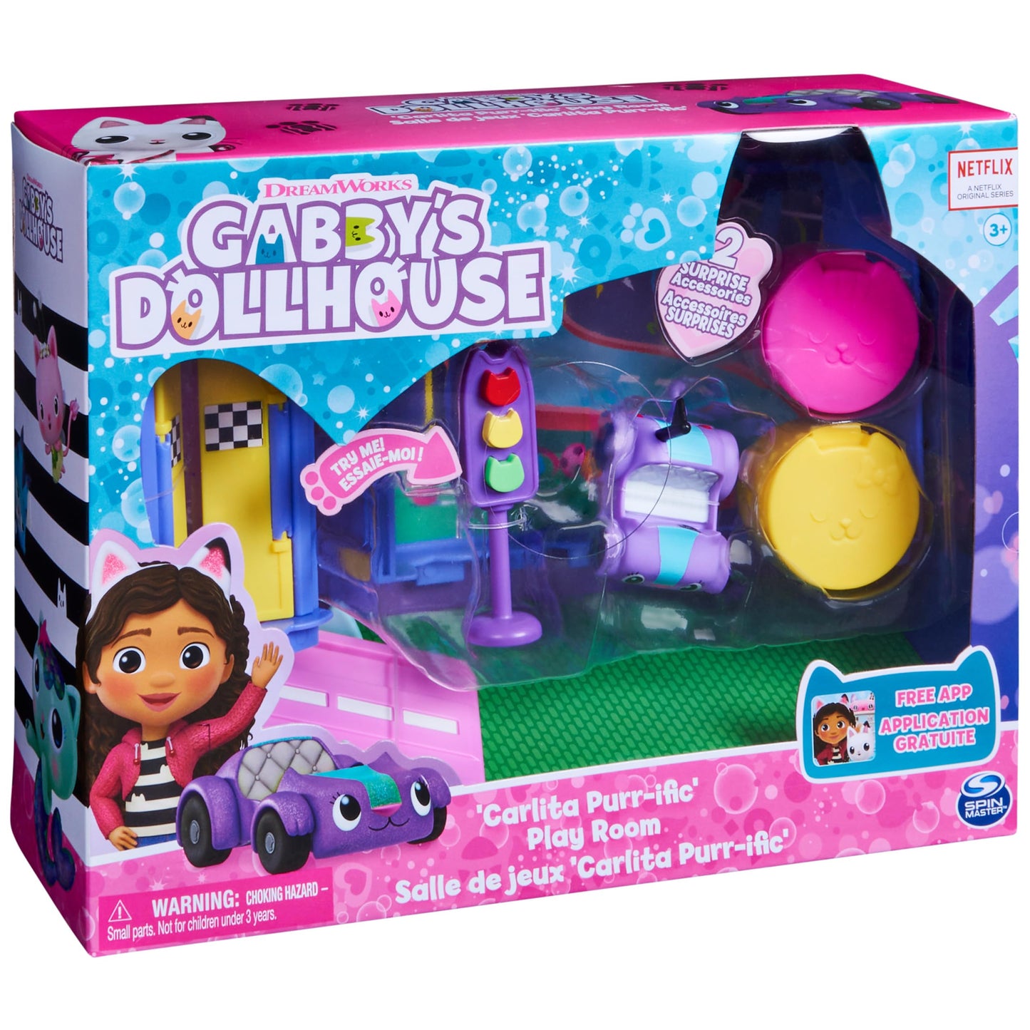 Gabby’s Dollhouse, Purrfect Dollhouse with 15 Pieces including Toy Figures, Furniture, Accessories and Sounds, Kids Toys for Ages 3 and up